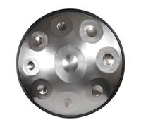 Instrument Handpan - 440Hz/432Hz 9/10/ 12 Notes - Steel Tongue Drum De 56cm - Hand Pan Drum Avec Un Support De Batterie,Des Baguettes，Pour La Guérison Sonore Silver-432Hz-9tone