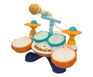 Instrument interactif portable réglable : jouet pour instruments à batterie, jeu de batterie pour garçons, rythmes résilients pour , jeu de sons spéciaux nouveauté | Solution musicale
