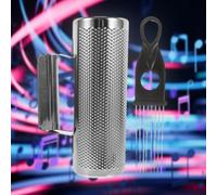 Instrument latin Guiro avec design creux en acier inoxydable et grattoirs faciles à utiliser (3 25,4 cm)