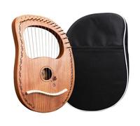 Instrument lyre - Harpe Lyra avec corps en acajou - 16 cordes en métal - Avec étui - Instrument à cordes robuste en acajou pour , amis et amateurs de musique