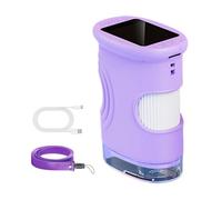 Instrument professionnel pour enfants - 1000 x - 8 rayonnements LED modifiables - Batterie rechargeable pour exploration scientifique en plein air - Instrument portable pour enfants avec plan contre