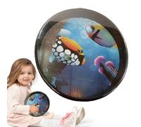 Instrument sonore vague - Tambour sonore musical éducatif réutilisable - Outil d'enseignement de la musique avec perles métalliques intégrées, son confortable pour améliorer l'expérience de la maison