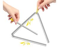 Instrument triangle en acier, percussion à main triangulaire, instrument de musique à main en acier, instrument de percussion à main, batte triangulaire pour l'entraînement du rythme
