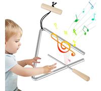 Instrument triangulaire en acier - Triangle de percussion à main, percuteur de cloche musicale 5,91 pouces | Triangle d'entraînement rythmique avec grévistes pour l'éducation musicale en classe,