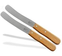 InstrumenteNrw Set de Couteaux à beurre de Solingen Fabriqué en Allemagne avec une lame large et tranchante et un manche classique en bois 21,5 cm
