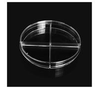 Instrumentos y Equipos de Laboratorio 10 pièces/paquet 12570 90 mm 90 x 15 mm, 4 compartiments