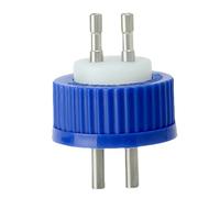 Instrumentos y Equipos de Laboratorio Couvercle de flacon de solvant en caoutchouc de silicone de laboratoire GL45 avec 1, 2, 3 ou 4 trous en acier S304 for flacon(2 Holes)