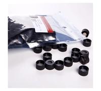 Instrumentos y Equipos de Laboratorio Lot de 100 couvercles noirs SC11 for flacons d'échantillons de 8 ml/12 ml avec orifice fileté 15-425, sans trou/avec joint(SC119016B)