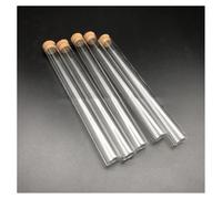 Instrumentos y Equipos de Laboratorio Tubes en verre transparents de laboratoire, diamètre 12 mm à 30 mm, avec bouchons en liège, fond plat, 10/20 pièces, fournitures de laboratoire(30x100mm 10pcs)