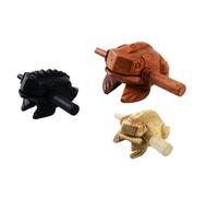 Instruments à percussion en bois Grenouille Ensemble 3 pièces de 10,2 cm Brow Grenouille, 7,6 cm Noir Grenouille, 5,1 cm Bois naturel Grenouille
