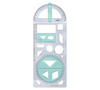 Instruments de mesure | Modèle de dessin pour Math Learning Aids | Règles et modèles de rédaction de la règle de dessin d'outils de mesure multifonctionnels pour la conception et la