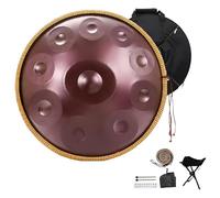 Instruments De Musique À Percussion Ensemble De Tambour À Main, Handpan Drum Pour Adultes, 9/10/12 Notes, 432 Hz / 440 Hz En Ré Mineur Harmonic Tambour À Main(D,432HZ/10Note)