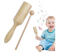 Instruments de musique à percussion latine, instrument de percussion en bois pour enfants, instrument de percussion Guiro Crow Sounder en bois, jouet éducatif, jouet musical latin avec un seul