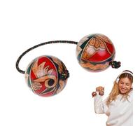 Instruments de musique African Shakers, Danse de musique africaine | Instruments de musique à percussion à double boule en bois | Boule rythmique peinte à la main pour adultes débutants