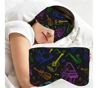 Instruments de musique aux couleurs néon, Masque de sommeil pour la maison, les voyages et le travail posté, couvrant entièrement les yeux et bloquant la lumière