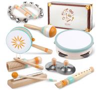 Instruments de Musique Montessori 8 en 1 pour Enfants à partir de 1 an, Instruments de Musique pour Enfants à partir de 3 Ans, Cadeau d'anniversaire pour garçons et Filles de 1 à 3 Ans (8 in 1)