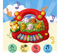 Instruments De Musique Pour Bébés Et Enfants, Jouets Éducatifs Avec Clavier Et Son D'Animaux De Ferme, Piano De Développement, Cadeau Rouge, T1357
