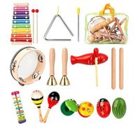 Instruments de musique pour - Ensemble de d'apprentissage | Bois naturel, ensemble de percussions , jouet interactif d'apprentissage du rythme, ensemble d'instruments de musique édu