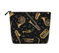 Instruments de musique : une trousse de maquillage de voyage polyvalente, idéale pour les routines quotidiennes et les voyages d'affaires, Noir , Taille unique, Trousse de toilette