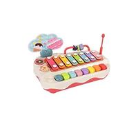 Instruments De Musiques Jouets Piano Clavier Xylophone 2 En 1 Pour Enfants Rouge MK1