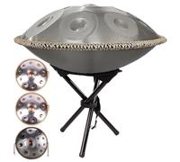 Instruments De Percussion Handpan En Acier De 22 Pouces, Ensembles De Batterie À Main 9/10/12 Notes, Tambour Handpan 432 Hz/440 Hz Pour Adultes, Steel Tongue Drums(Silver,440HZ/10Note)