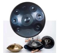 Instruments De Percussion Handpan En Acier, Tambour À Main Kurde En D De 22 Pouces, Instruments De Musique À Percussion Ensemble De Tambour À Main 9/10/12 Notes(Blue,10 notes(432Hz))