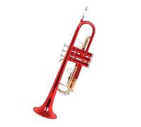 Instruments de Trompette Trompette Rouge en si bémol clé dorée Laiton(Style 2)