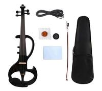 Instruments De Violon Violon Électrique Silencieux Noir Avec Un Beau Son Fabriqué À La Main Comprend Étui Et Archet(3/4)