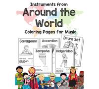 Instruments from Around the World: Music Coloring Pages