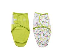 Insular-Ensemble De 2 Couvertures Rondes En Coton Tricoté Pour,Langes Pour Bébé De 0 À 7 Mois - Type Flamingo-S