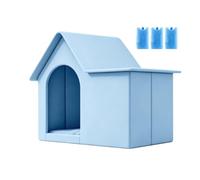 Insulated Air Conditioned Cat Dog House, Cooling Cat House for Summer | with 3 Ice Box, Spacious Kitten Ice Nesting, Pet Accessory for Small Large Medium Pet
