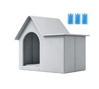 Insulated Air Conditioned Cat Dog House, Cooling Cat House for Summer | with 3 Ice Box, Spacious Kitten Ice Nesting, Pet Accessory for Small Large Medium Pet