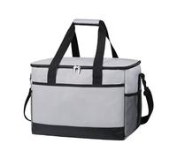 Insulated Bag, Thermal Food Bag, 16.54x11.02x11.81 inches, 35L Hot and Cold Retention Case, Handle and Shoulder Strap, Ideal for Drinks, Fruits, Seafood, Milk, Beer, Gray/Black