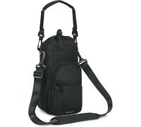 Insulated Bottle Holder With Shoulder Strap 1l With Phone Pocket Water Bottle Bag For Walking,Black Patent Pending