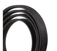 Insulated Braid Sleeving 2mm - 50mm Tight Expandable Cable Wire Sleeve Flame-retardant Nylon Braided Mesh Sheath Tube(Black,20mm,5Meter)