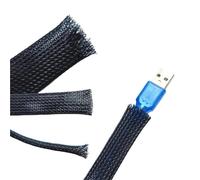 Insulated Braided Nylon Wire Cable Sleeve Tube Pipe Stretch Sleeving Data Line Protection Flame-Retardant Hose(35mm)