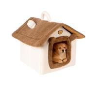 Insulated Cat Cave - Breathable Kitten Bed, Washable Cat Tent with Decorative Style, Soft Cotton Cloth Pet Bed, Pet Shelter Sleeping Area, Nest Cave Cushion for Small Animal Rest