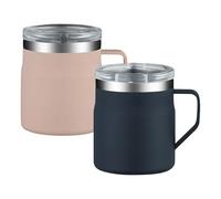 Insulated Coffee Mugs, Portable Tea Mug, 4.61x4.13x3.54 Inches Travel Mug with Secure Lid, Stainless Steel Coffee Tumbler, Stainless Steel Cup with Double Wall, Beverage Cup for Men and Women Students