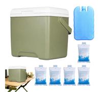Insulated Cooler, 13,8L Ice Chest, 11,02 x 7,87 x 9,84 pouces Portable Leakproof Reusable, Camping Refrigerator Box, Travel Cooler for Fishing Tailgating Picnic Beach Car, Food Drinks