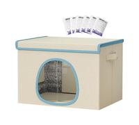 Insulated Cooling Cat Cave House with Ice Packs for Indoor Cats