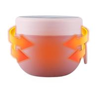 Insulated Food Jar 600ml Stainless Steel Leak Proof Soup Mug Spoon Silicone Handle Kids Adults Food Container Hot Lunch Travel Picnic School Portable 11.8×11.8×9.2cm Easy Carry