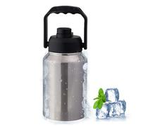 Insulated Ice Bucket, Portable Storage Container, Beverage Cooling Bin, Double-Walled Thermal Body, Sturdy and Detachable Carry Handle, Great for Hotel Travel Picnics, 2L