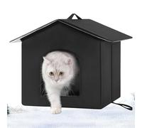 Insulated Outdoor Cat House - Weatherproof Winter Thermal Shelter, Waterproof Warm Kitten Nest, Windproof Pet Cave, Heavy Duty Backyard Cabin, Rugged Exterior Foldable Den | for Stray Cats