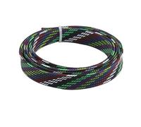 Insulated Sleeving 2 4 6 8 10 12 14 16 20 25mm PET Braided Tight Expandable Cable Wire Sleeve Flame-retardant Nylon Mesh Sheath(7 Colors,10mm,5 meters)