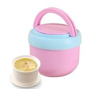 Insulated Soup Container - Wide Mouth Jar | Thermal Food Flask For Lunch | Leak Proof Bowl With Spoon, Hot Cold Storage, Stainless Steel Portable Mug For Travel Office Camping School Picnic Road Trips