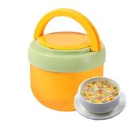 Insulated Soup Container - Wide Mouth Jar | Thermal Food Flask For Lunch | Leak Proof Bowl With Spoon, Hot Cold Storage, Stainless Steel Portable Mug For Travel Office Camping School Picnic Road Trips