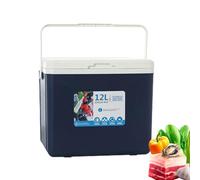 Insulated Storage Box, Car Cooler, Food Container, 12L Capacity, Hot Cold Insulation, Ice Retention Design, Portable Handle, Leak Resistant, Perfect for Picnic, Fishing Use, 12.4x9.06x10.04 pouces