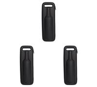 Insulated Wine Bottle Bag PU Leather Hard Shell Travel Tote | Black Insulated Wine Bottle Bag With Hidden Handle Fits 750ml Bottles And Keeps Labels Safe In A Compact Tote