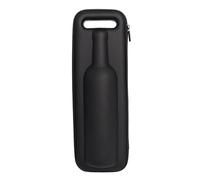 Insulated Wine Bottle Bag PU Leather Hard Shell Travel Tote | Black Insulated Wine Bottle Bag With Hidden Handle Fits 750ml Bottles And Keeps Labels Safe In A Compact Tote