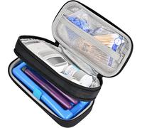 Insulin Medicine Isothermal Pouch,2-Layer Diabetic Insulin Cooler Bag,Insulated Diabetes Bag,Insulin Pens,Syringes And Needles,Insulin Travel Case-Black